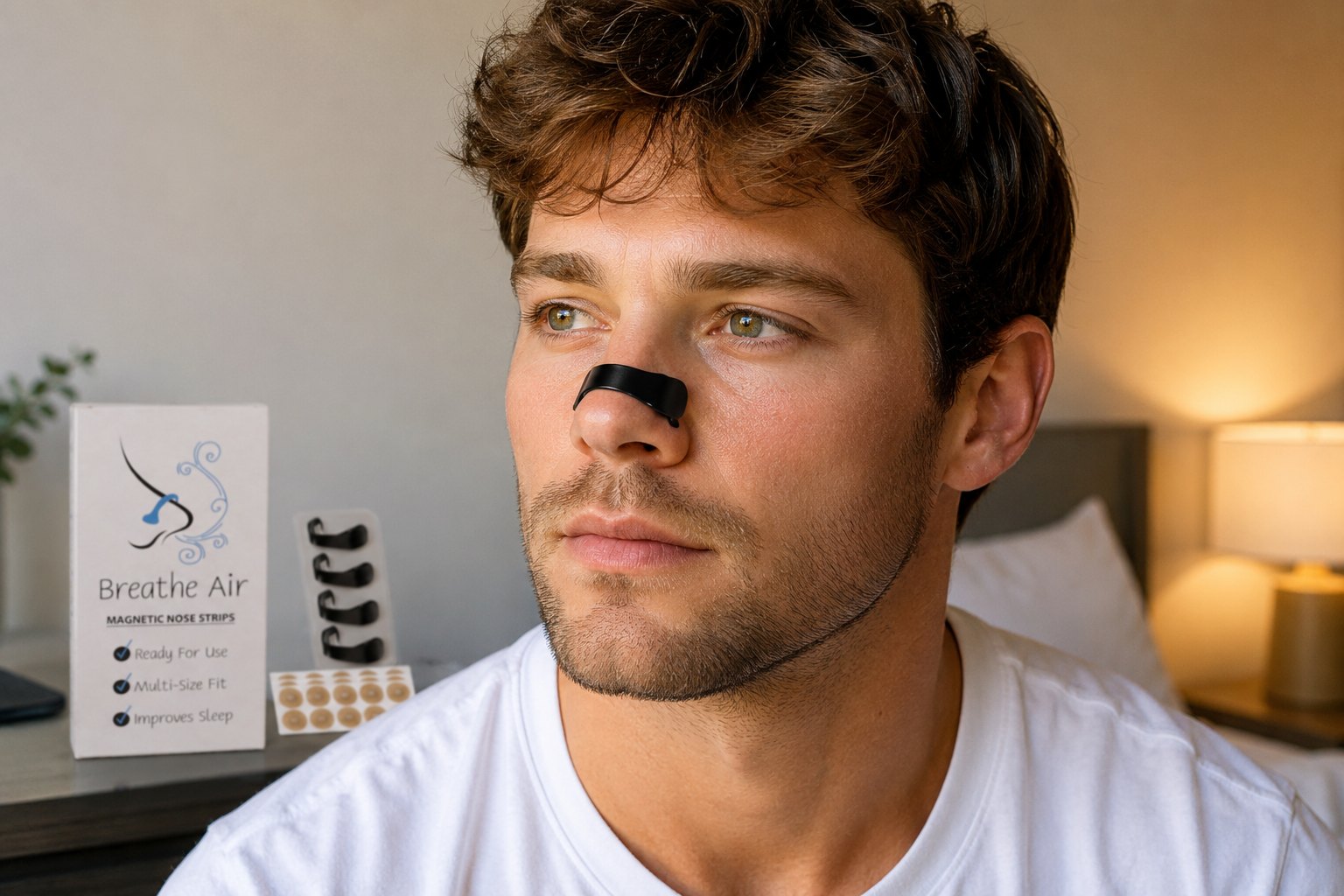 Breathe Air Magnetic Nose Strips — Reusable Nasal Band for Easier Breathing & Better Sleep